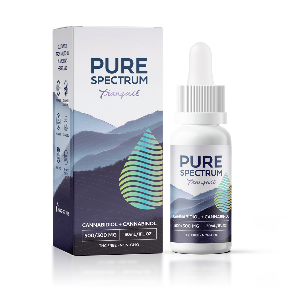 Tranquil CBD+CBN Oil – Pure Spectrum CBD