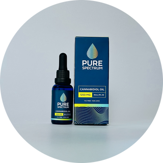 CBD oil and box packaging from Pure Spectrum