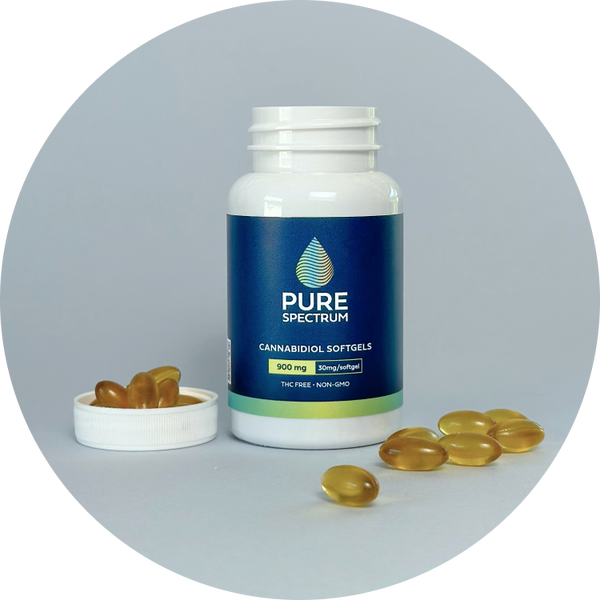 Pure Spectrum softgel capsules and bottle