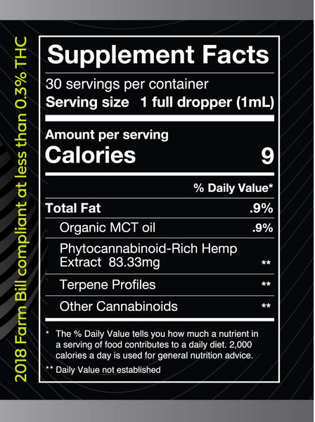 2500mg Supplement Facts