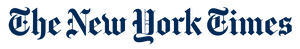 The New York Times logo in blue text on a white background